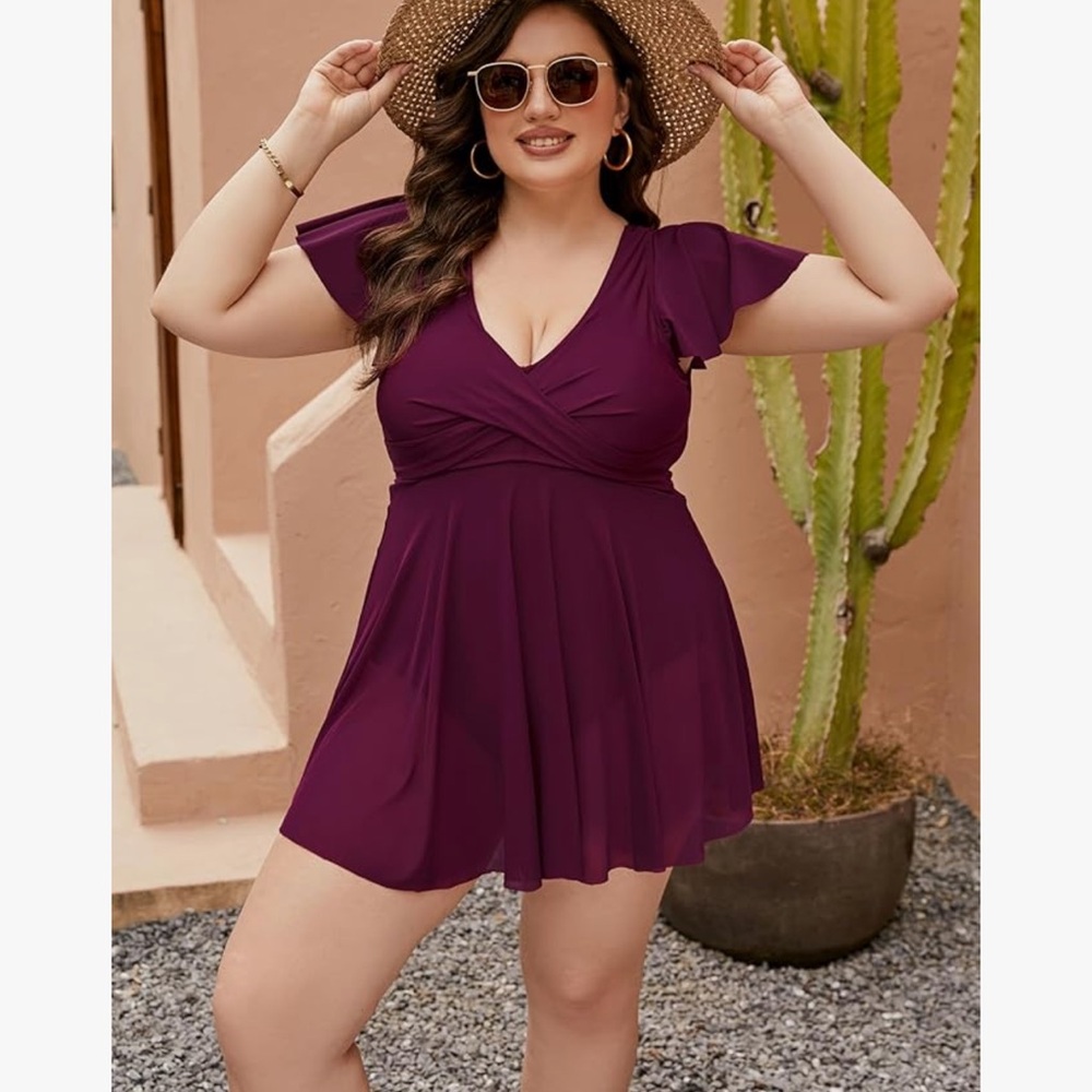 Chic Plum Women's Swim Dress